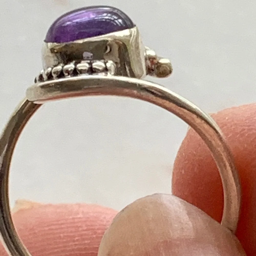 Natural Amethyst 925 Silver ring